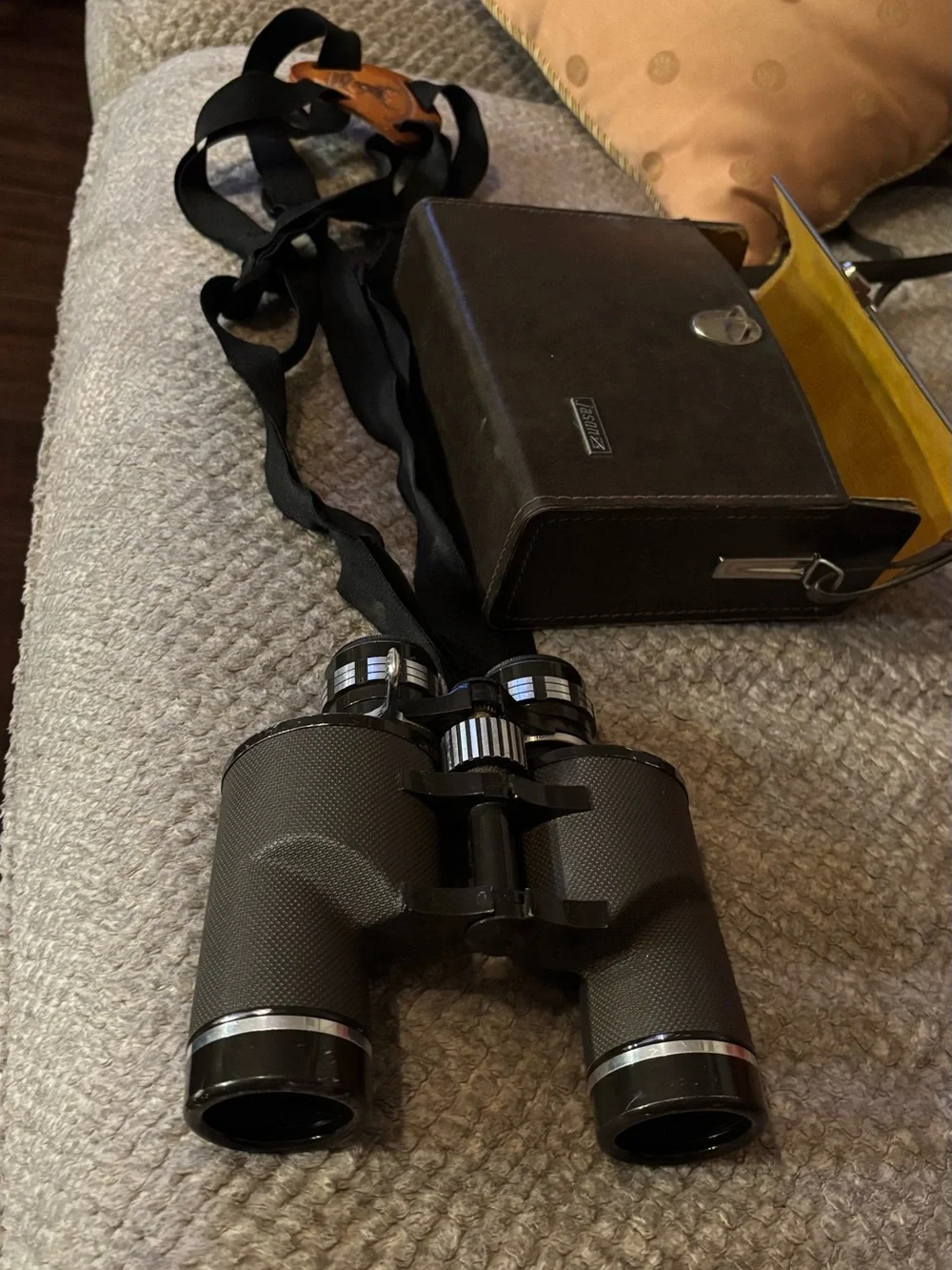 Vintage Jason Statesmant Model 165 Zoom Binoculars 7.5x-15x40 Case Harness Teste